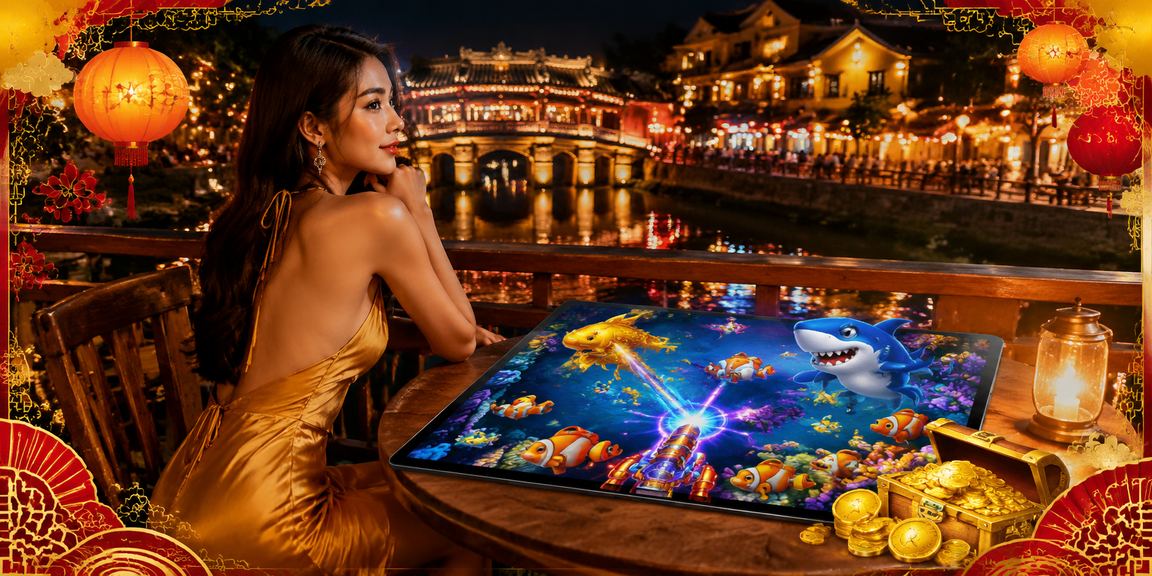 Không khí buổi tối tại Hội An khi người dùng xem thể thao và thư giãn cùng trò chơi trực tuyến 7570